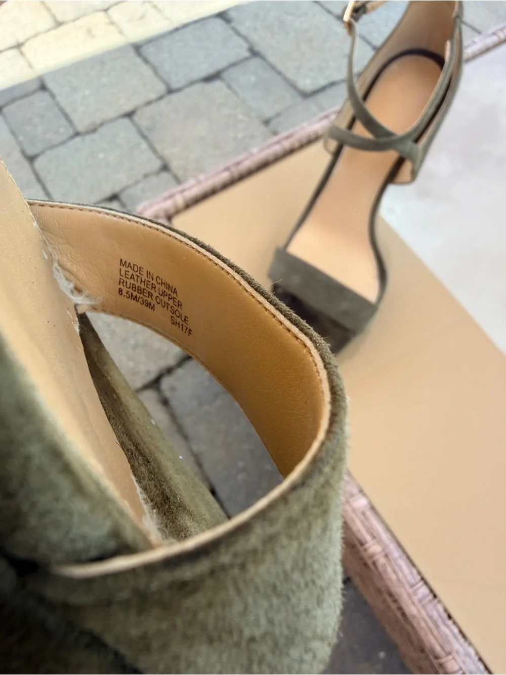 Michael Kors Leather Faryn Sandal Olive 8.5